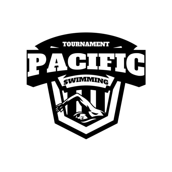 Pacific Swimming Tournament logo template Miniatura