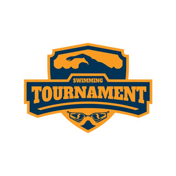 Swimming Tournament logo template 02 Miniatura