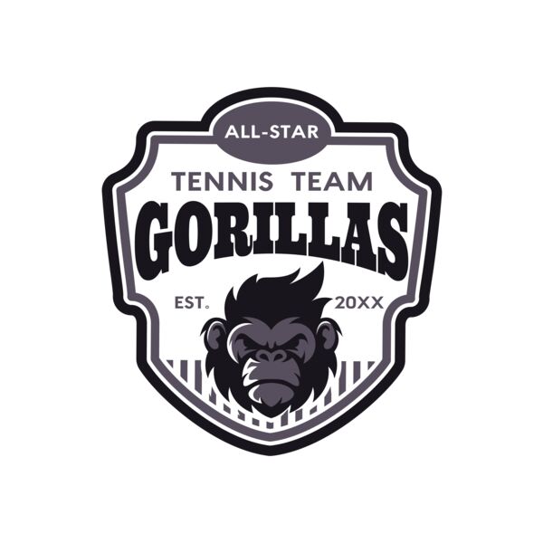 Gorillas Tennis Team 01 Miniatura